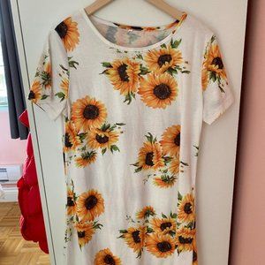 Sunflower T-shirt Dress